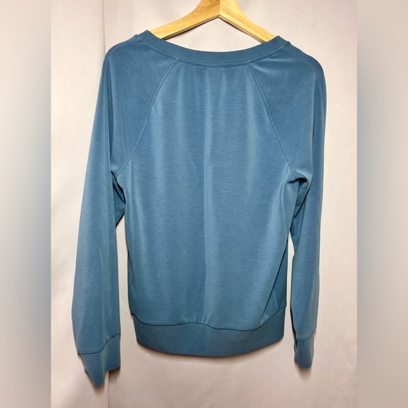 Athleta Brand.  long sleeve light sweatshirt. Royal Blue Small. Extra soft. - Picture 4 of 5